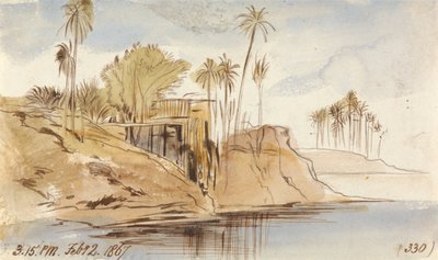 Zwischen Ibreem und Wady Halfeh, 15:15 Uhr, 2. Februar 1867 von Edward Lear